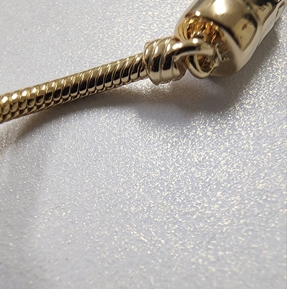 Pandora Snake Chain Slider Bracelet 14k gold plating - Picture 7 of 8